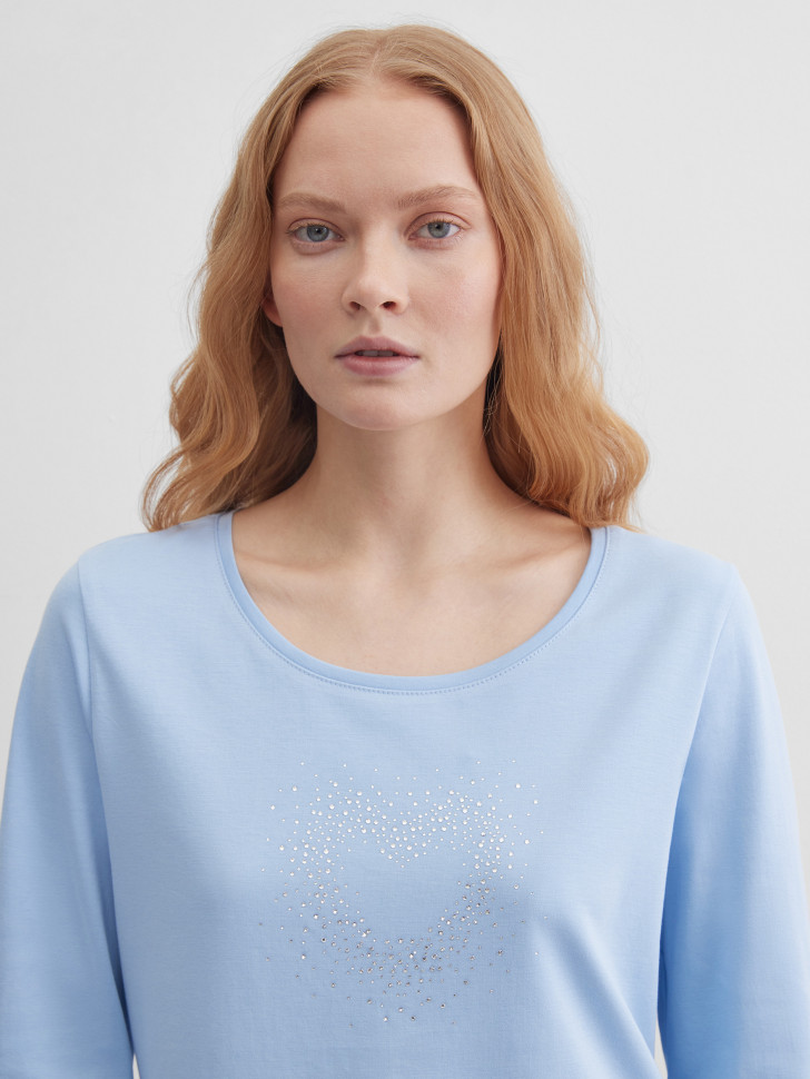 Лонгслив с рукавами 3/4 с декором