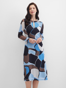 Платье миди с принтом