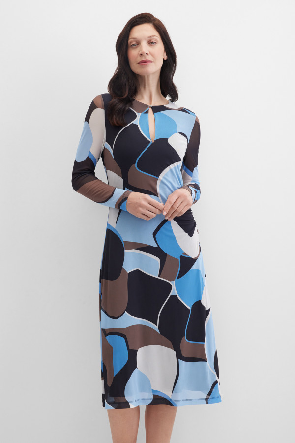 Платье миди с принтом