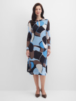 Платье миди с принтом