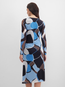 Платье миди с принтом