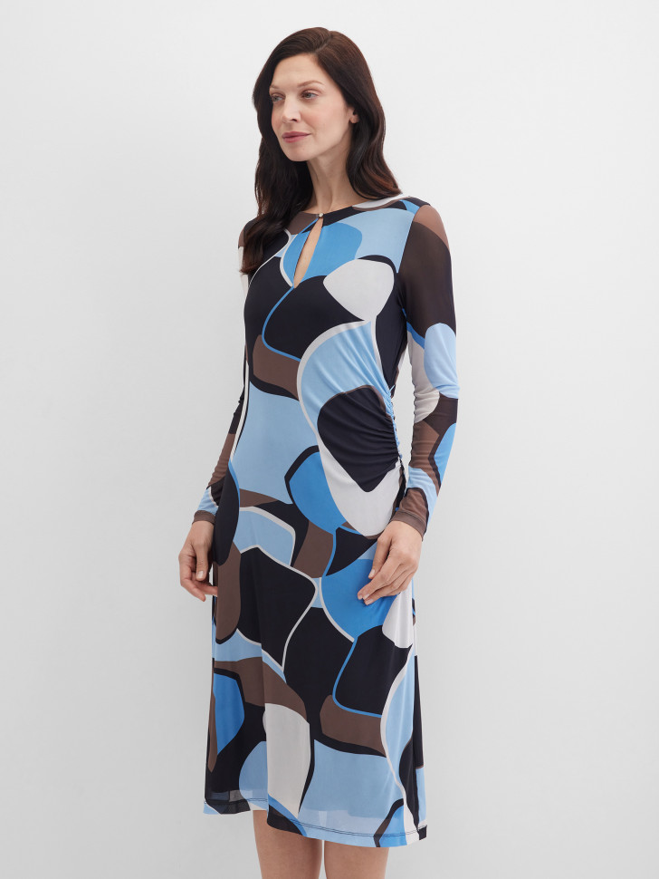 Платье миди с принтом