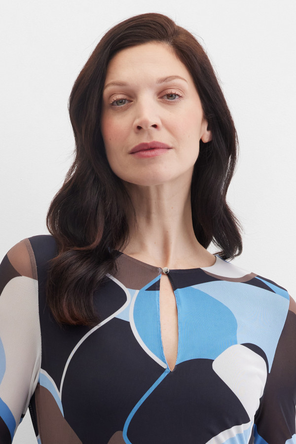 Платье миди с принтом