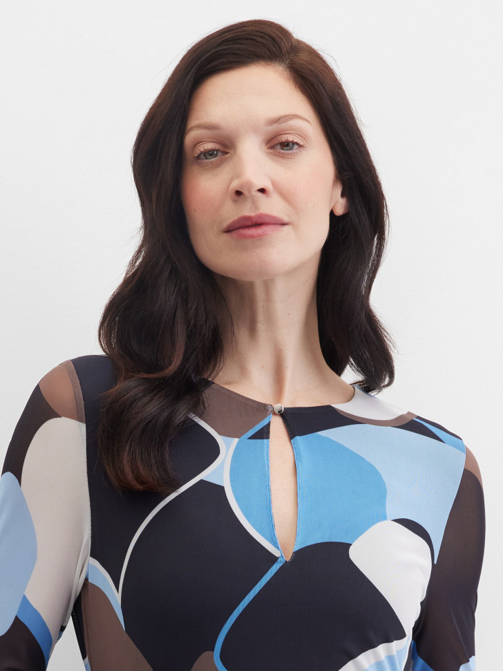 Платье миди с принтом