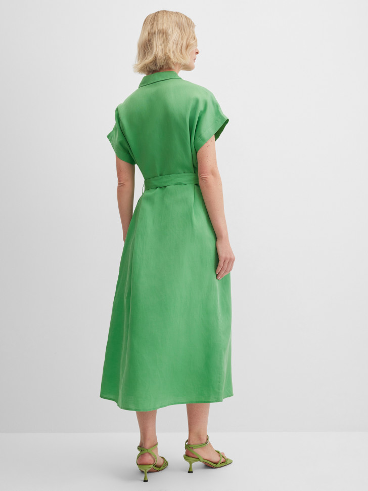 Платье-рубашка изо льна