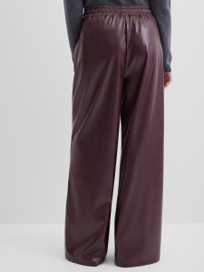 Брюки широкие из эко-кожи