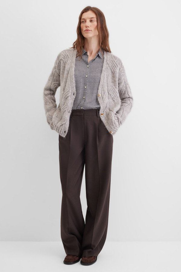 Кардиган с фактурной вязкой