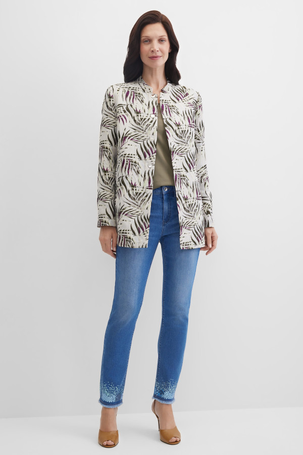 Жакет однобортный удлиненный