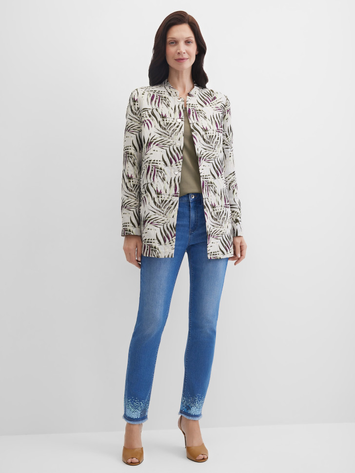 Жакет однобортный удлиненный