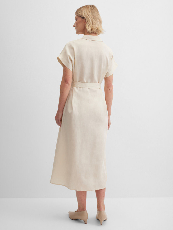 Платье-рубашка изо льна