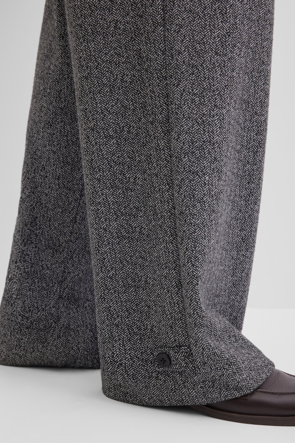 Брюки широкие с защипами