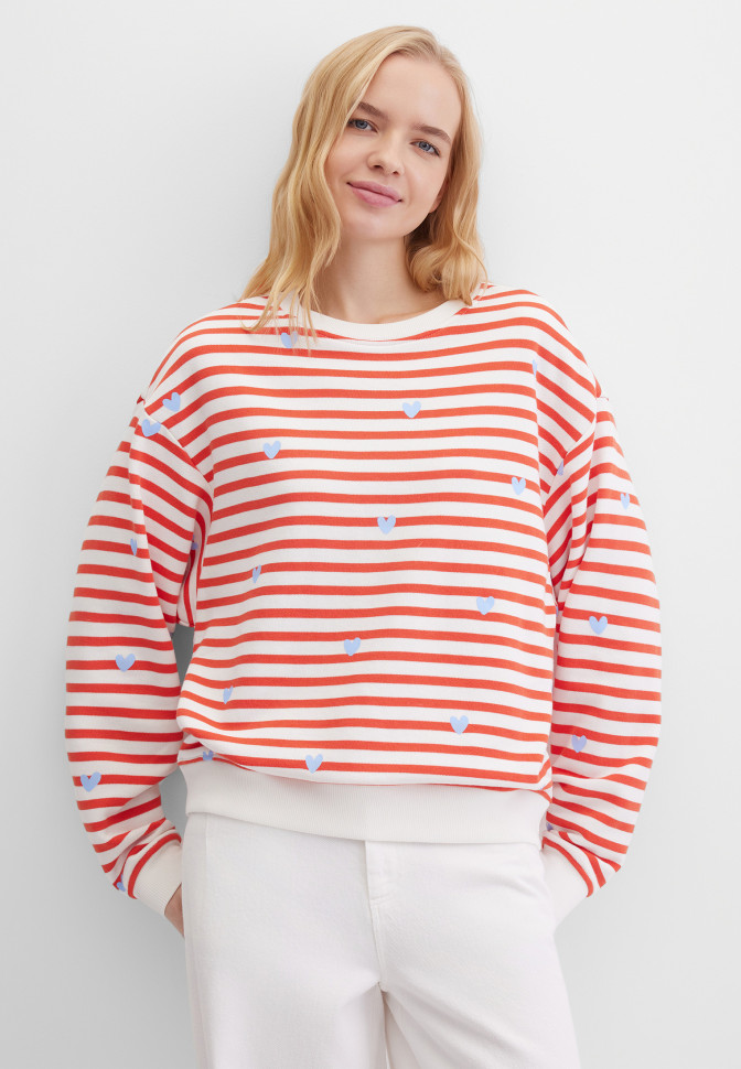 Свитшот свободный в полоску