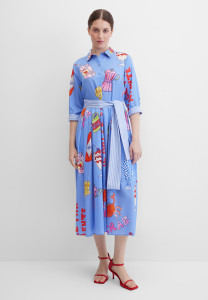 Платье-рубашка миди