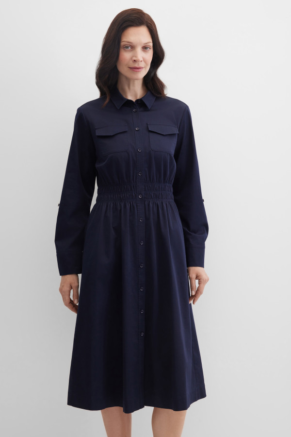Платье-рубашка миди