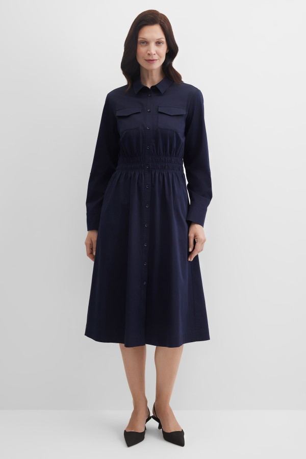 Платье-рубашка миди