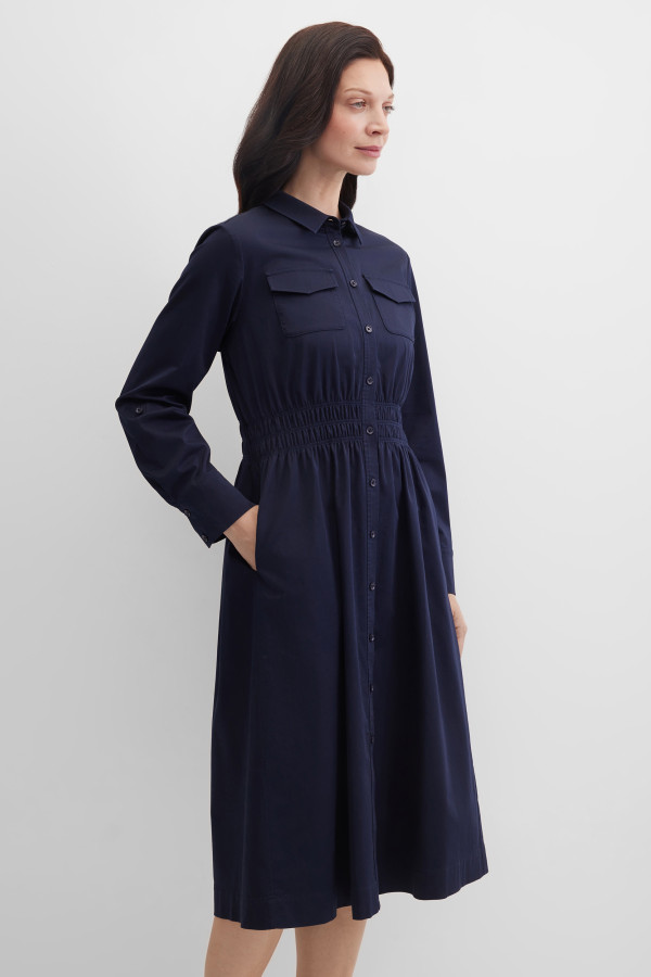 Платье-рубашка миди