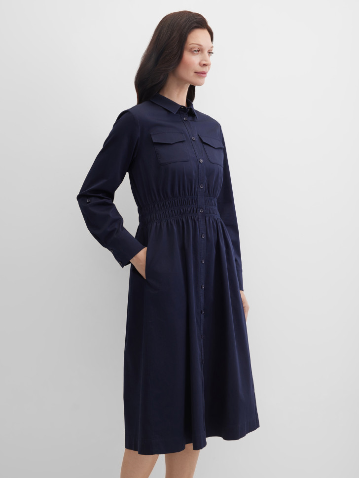 Платье-рубашка миди