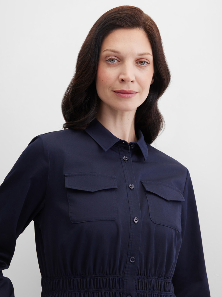 Платье-рубашка миди