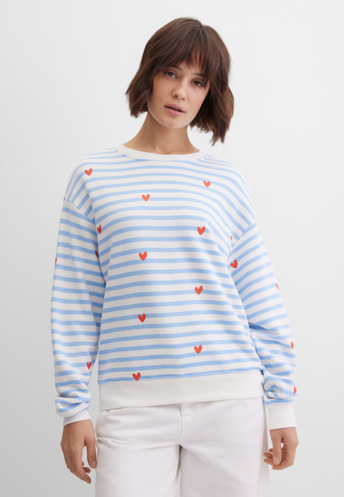 Свитшот свободный в полоску