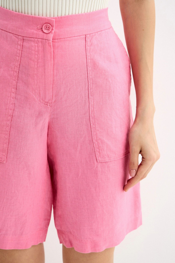 Шорты-бермуды изо льна