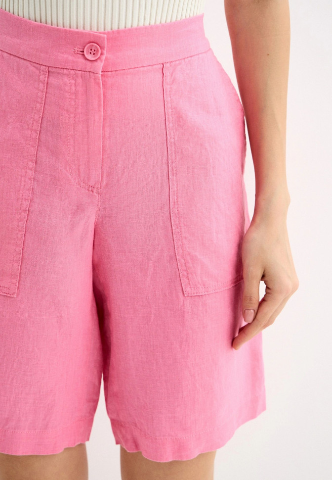 Шорты-бермуды изо льна