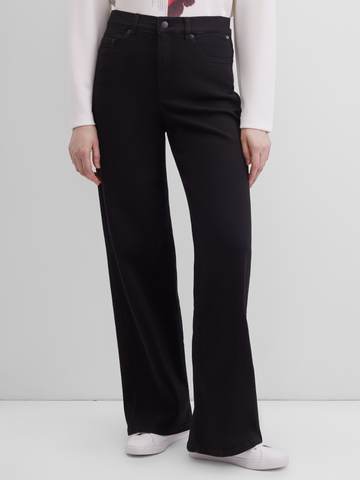 Джинсы wide leg с высокой посадкой