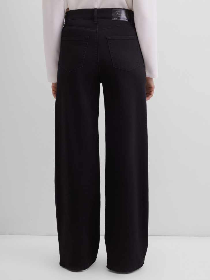 Джинсы wide leg с высокой посадкой