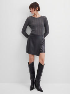 Юбка-шорты из экокожи