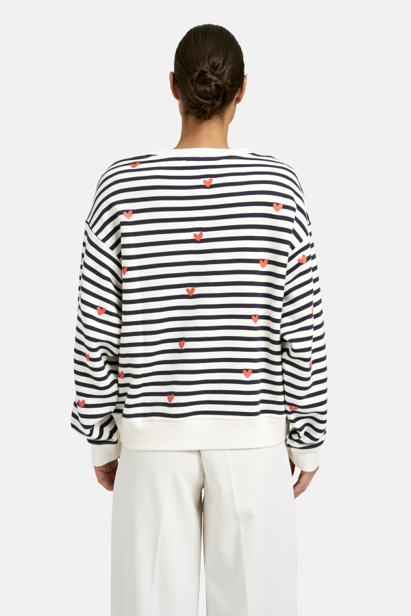 Свитшот свободный в полоску