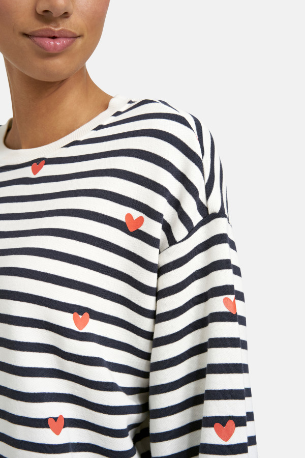 Свитшот свободный в полоску