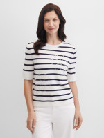 Джемпер с коротким рукавом в полоску