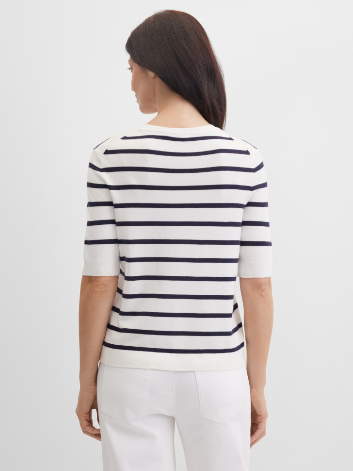 Джемпер с коротким рукавом в полоску