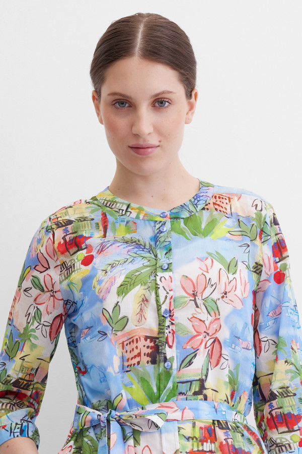 Платье-рубашка миди