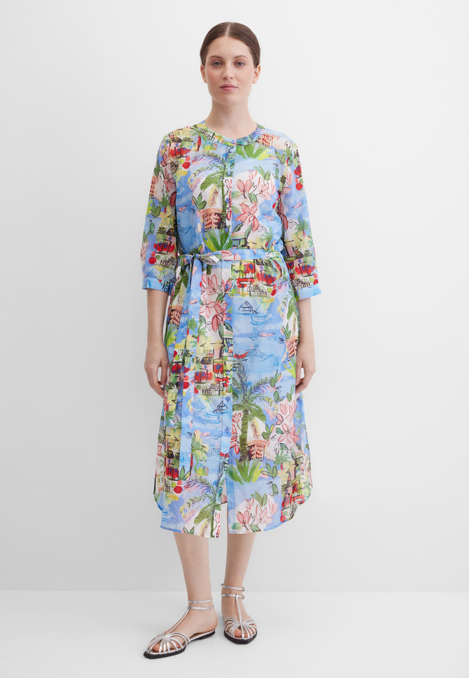 Платье-рубашка миди