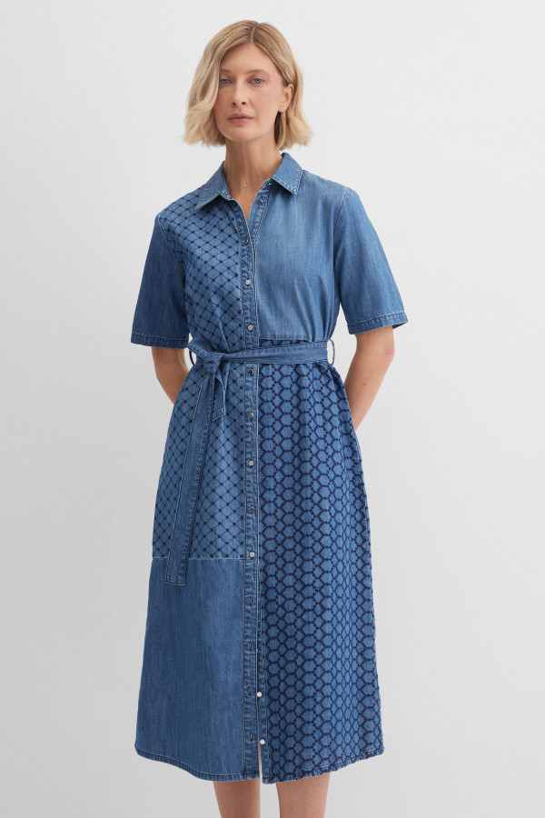 Платье-рубашка из денима