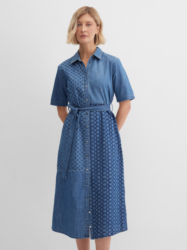 Платье-рубашка из денима