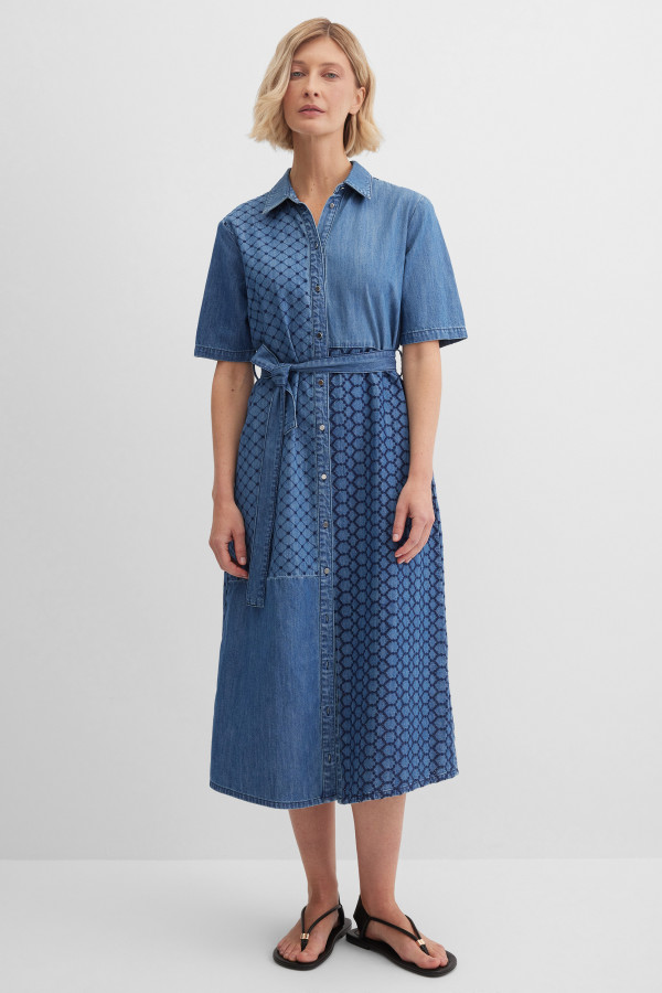Платье-рубашка из денима