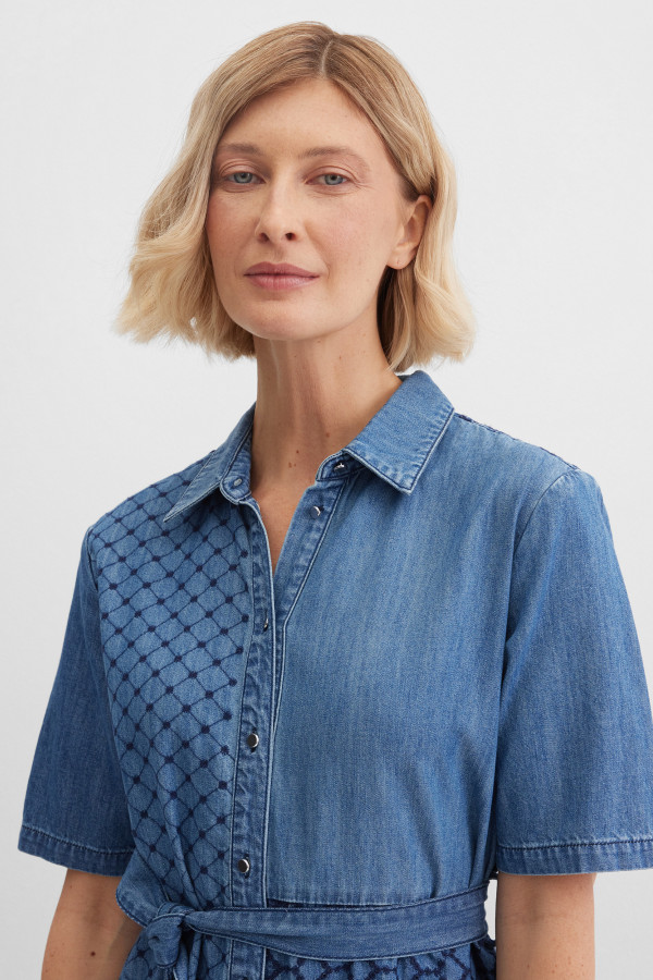 Платье-рубашка из денима