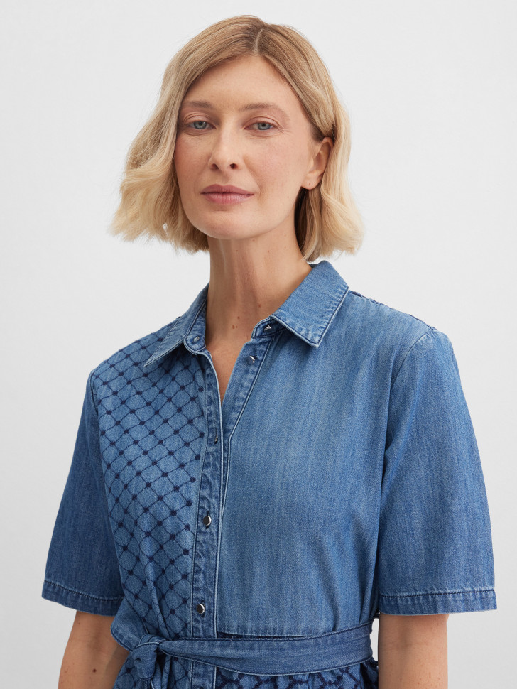 Платье-рубашка из денима