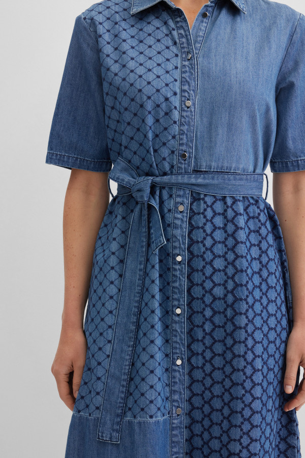 Платье-рубашка из денима