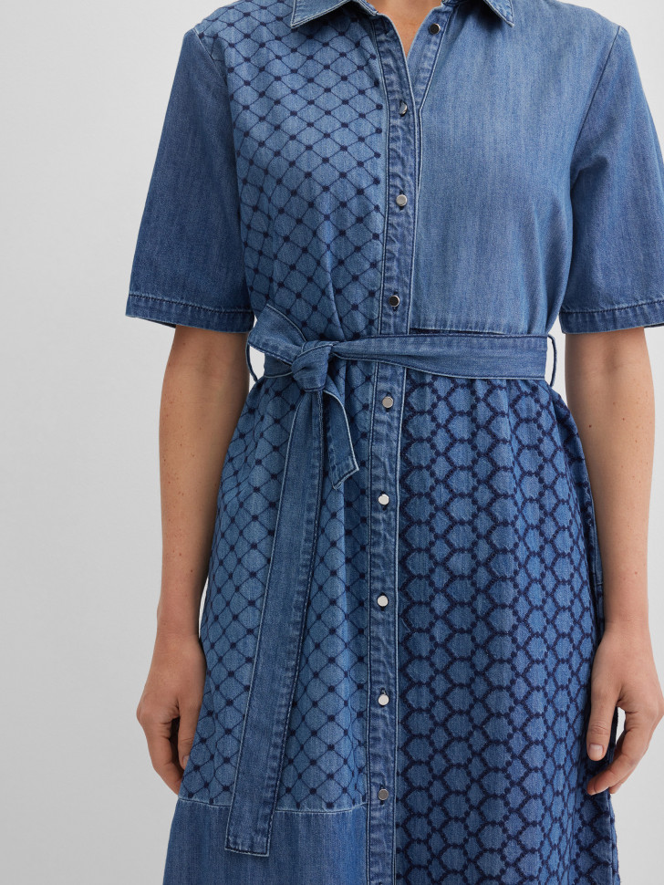 Платье-рубашка из денима