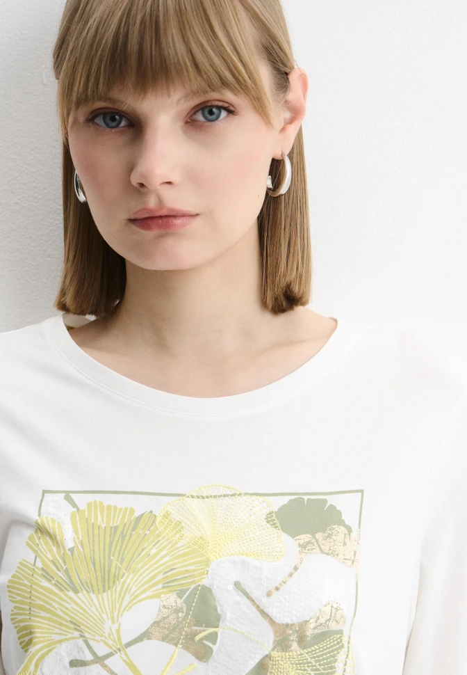 Лонгслив с цветочным принтом