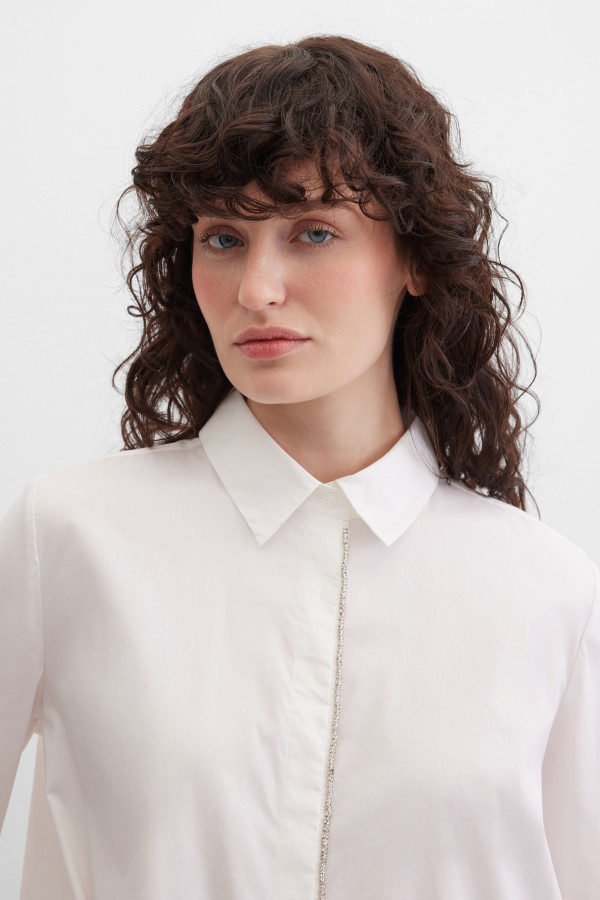 Блузка свободного кроя, длинные рукава