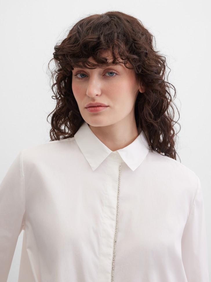 Блузка свободного кроя, длинные рукава