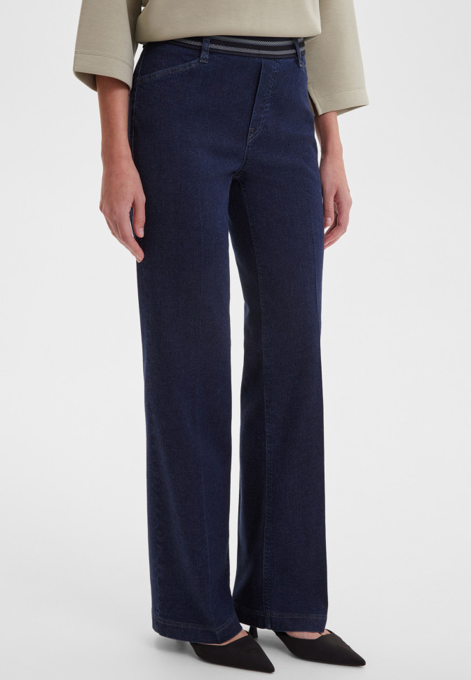 Джинсы прямые на резинке