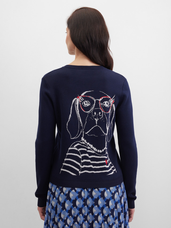 Кардиган с рисунком на спине