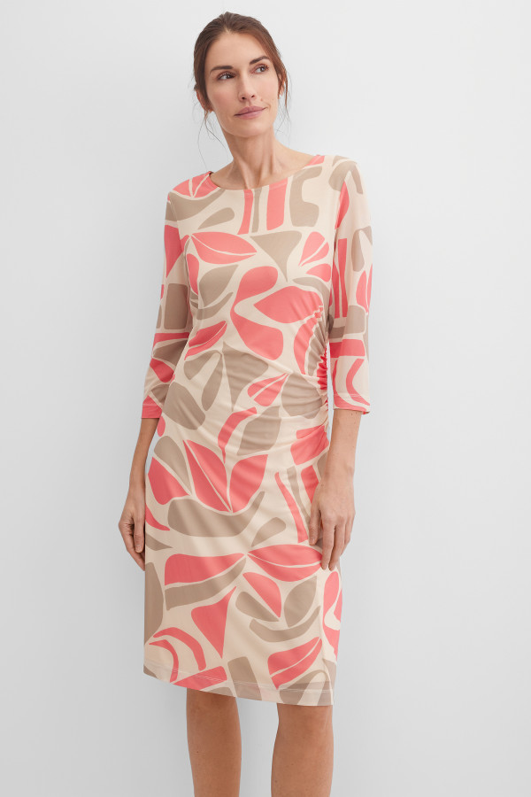 Платье миди с рукавом 3/4