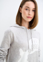 Джемпер прямого кроя с капюшоном