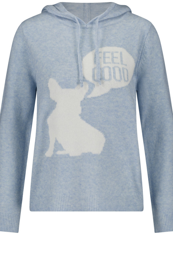 Джемпер прямого кроя с капюшоном