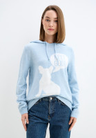 Джемпер прямого кроя с капюшоном